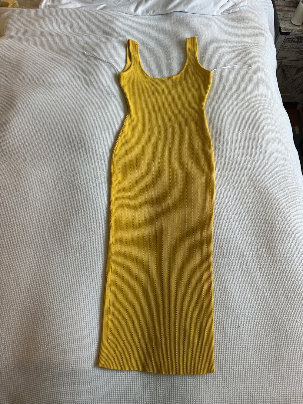 Yellow Ribbed Tank Maxi Dress - Brand Seashell